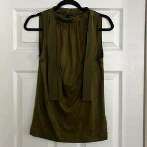 Gucci Olive Green Sleeveless Blouse